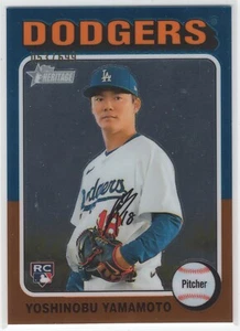 2024 Topps Heritage High Number Yoshinobu Yamamoto #553 Chrome RC Rookie /699 SP - Bild 1 von 2