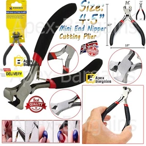 4.5" Multi-Purpose Jewellery Craft Making Repair Mini End Nipper Cutting Pliers - Picture 1 of 11