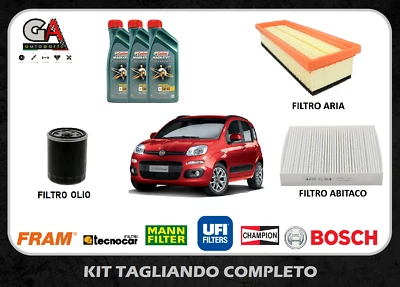 Kit tagliando Fiat Panda 1.2 51KW 69CV (312, 319) dal 02/2012 Castrol Magnatec