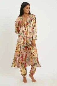 Debenhams - Autumn Garden Button Down Robe - Size 16 - BNWT - RRP £35.00 - Picture 1 of 24