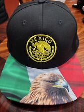 Mexico Snapback Hat Adjustable Cap - Black/Mexican Flag/Eagle