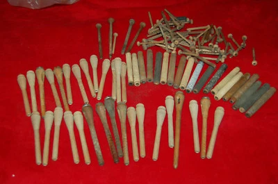 Ancienne canette  pour navettes et autres Métier à tisser. gros lot - Photo 1/4