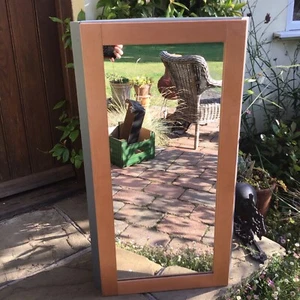 Mirror Door Corner Bathroom Cabinet/ Cupboard + 2 Glass Shelves Wall Mounted - Picture 1 of 8