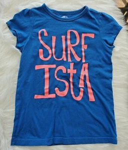 CRAZY 8 Girl's SURF ISTA Royal Blue Short Sleeve T-Shirt SZ 7/8 - Picture 1 of 5