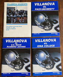 1985/87 Villanova Wildcats Football Programs 