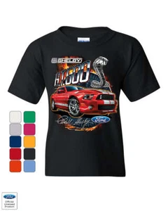 Ford Mustang 2014 Shelby GT500 Cobra Youth T-Shirt American Muscle Car Kids Tee - Picture 1 of 8