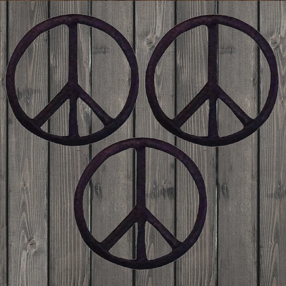 Mini Peace Sign Embroidered Patch — 3-Pack — Iron On - Image 1 of 1