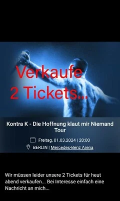 2 Konzertkarten Kontra K E-Tickets - Bild 1 von 2