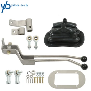 Palanca de cambios de doble palanca de acero inoxidable NP-205 con arranque para caja de transferencia GM NP205GM8 - Imagen 1 de 12