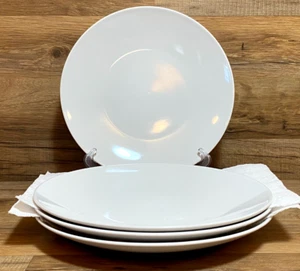 NEW - SET OF 4 - IKEA - WHITE - 9 3/4" LUNCHEON DINNER SALAD PLATES - 17303 - Picture 1 of 6