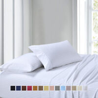 Royal Tradition 300 TC Sateen Stripe Details about  / Queen Waterbed Sheets with Poles