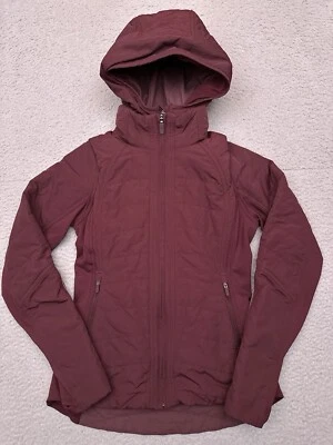 Chaqueta para mujer Lululemon Another Mile 4 granate Primaloft Tech polar con capucha Foto 1 de 4