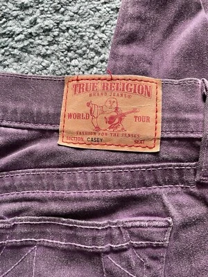 True Religion Casey Jeans Ladies Size 31 Purple Made In USA VGC Official - Image 1 of 4