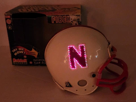 Riddell Nebraska Cornhuskers Fiber Optic Light Up Football Mini Helmet Cover