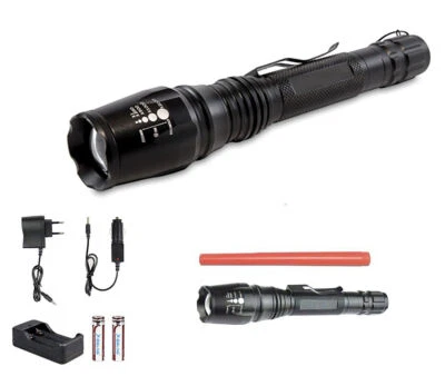 TORCIA 100000 LUMEN TATTICA/MILITARE LED T6 RICARICABILE ZOOM 8668-T6 - Immagine 1 di 3