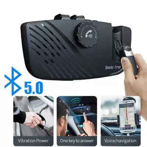 In-Car Sun Visor Bluetooth V5.0 Car Kit Wireless Handsfree Speaker Phone - Zdjęcie 1 z 9