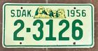 South Dakota 1956 License Plate HIGH QUALITY # 2-3126