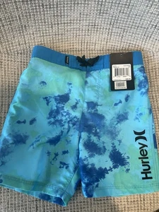 New With Tags Hurley Size 4T Tie Dye Board Shorts Blue Gaze - Picture 1 of 3