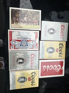 Cartas Coors Budweiser nuevo stock antiguo precintado - Imagen 1 de 5