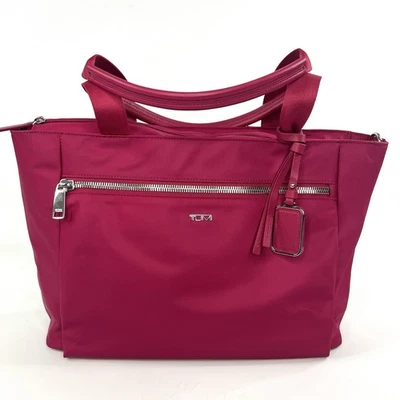 Bolso de Mano TUMI Voyageur MAGGIE Nylon con Cremallera Rosa Fucsia con Plata Foto 1 de 4