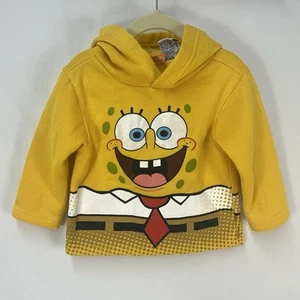 VINTAGE Y2K SPONGEBOB SQUAREPANTS ALL OVER PRINT HOODIE TODDLER SÄUGLING 24MO 2005 - Bild 1 von 5