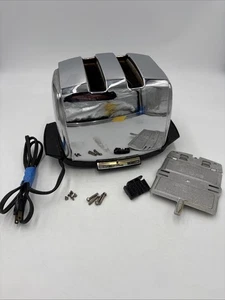 Sunbeam AT-W Chrome Radiant Control Toaster Working Base Crack Corner SEE PICS** - Picture 1 of 14