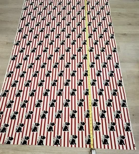 VTG Aunt Grace Ties One On Fabric Judie Rothermel Scottie Dogs 72x43 Red Black - Picture 1 of 15