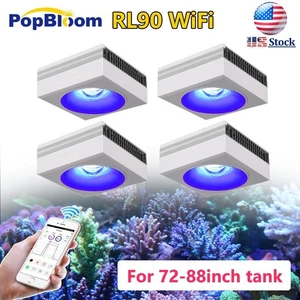 PopBloom RL90 WiFi Control LED Aquarium Light 72" Full Spectrum Reef Coral Tank - Picture 1 of 13