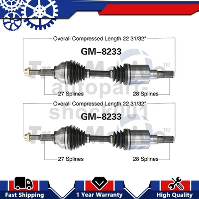 2 ejes delanteros TrakMotive CV eje articulado para GMC Canyon 2012 2011 2010 2009 Foto 1 de 2