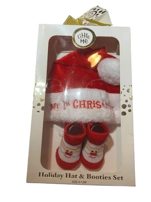 Little Me My 1st Christmas Holiday Set de Sombrero y Botín 0-12 Meses Foto 1 de 4
