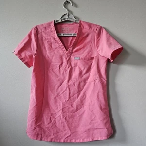 FIGS Catarina Scrub Top Women’s Size XS One Pocket Pink Nurse Medical - Picture 1 of 8
