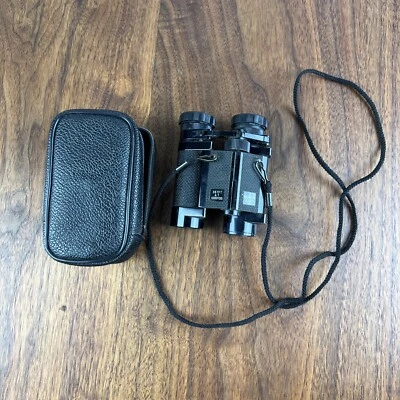 Vintage Tasco 8x20 Premium Pocket Binoculars Roof Prism BAK-4 J-B15 Black - Image 1 of 4