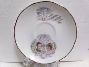 Charles & Diana Conmemorate 1981 Matrimonio LIVERPOOL ROAD PORCELANA HUESO FINO Platillo - Imagen 1 de 10
