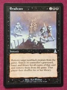 Magic The Gathering URZA'S DESTINY ERADICATE black card MTG - Picture 1 of 2