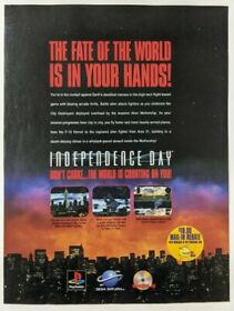 Independence Day Print Ad Game Poster Art PROMO Original PS1 Sega Saturn PC