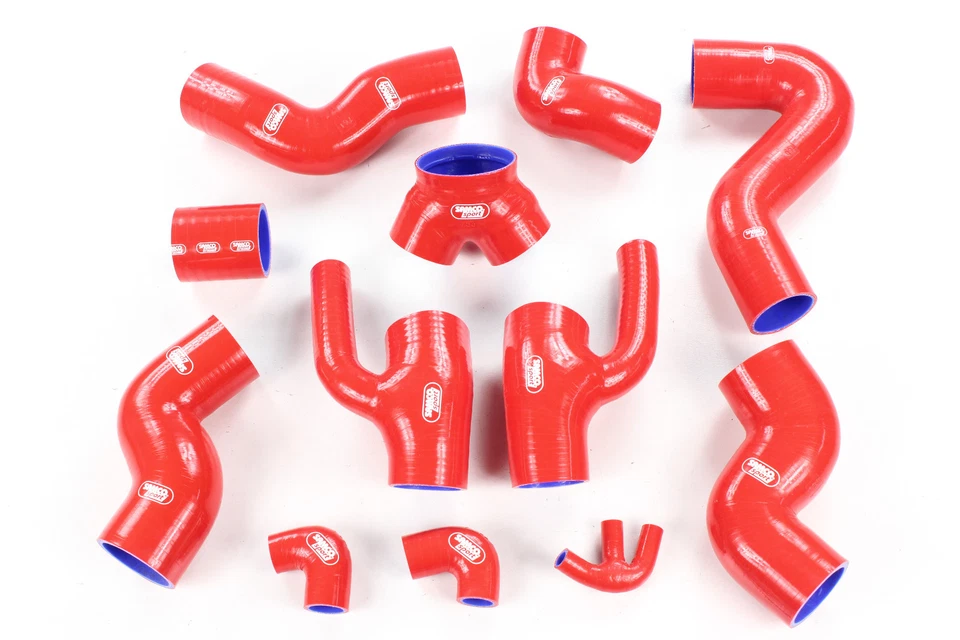 Samco Silikonschlauchkit Audi S4 B5 Typ 8D 2,7l V6 Biturbo 265PS AGB/AZB Rot - Bild 1 von 1