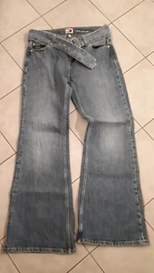 TOMMY HILFIGER Jeans SOPHIE LOW FLARE hellblau + Gürtel und Klappentaschen 28/30 - Bild 1 von 10