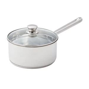 New!Mainstays Stainless Steel 3-Quart Saucepan with Straining Lid - Picture 1 of 5