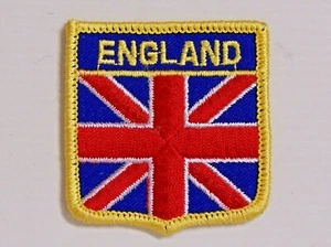 ENGLAND EMBROIDERED PATCH SHIELD WOVEN CLOTH BADGE SEW-ON JACKET FLAG ENGLISH - Picture 1 of 1