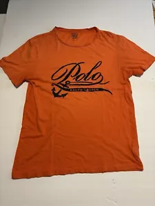 Polo Ralph Lauren Athl. Div. T-shirt arancione manica corta invecchiata uomo grande - Foto 1 di 6
