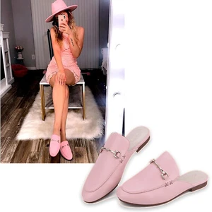 Women Loafer Flats Slip on Slides Mules Backless Loafers Casual Walking Shoes - Picture 1 of 71