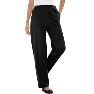 Woman Within 7-Day Knit Ribbed Straight Leg Pant 25 - Picture 1 of 5