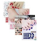 22pcs Toe Nail Daisy Flowers Pink Laser Silver Pure Colors Nail Wraps Stickers