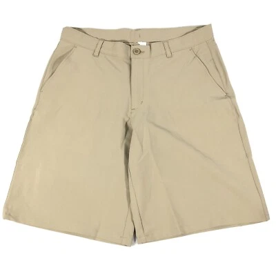 Izod Mens Shorts Size 20 Flat Front Zip Up Beige Polyester NWT - Image 1 of 4