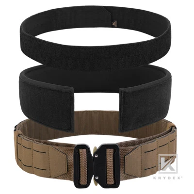 KRYDEX Tactical Battle Belt Laser Cut MOLLE Havy Duty Pad Quick Release Buckle - Image 1 of 4