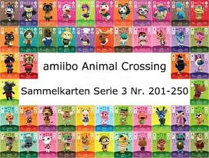 amiibo Animal Crossing Karte Nr. 201 - 250 Serie 3 Happy Home Designer, NEU - Bild 1 von 51