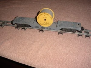 American Flyer # 936 Depressed Center Car with Reel load ERIE # 7210    S-ga. - Picture 1 of 1