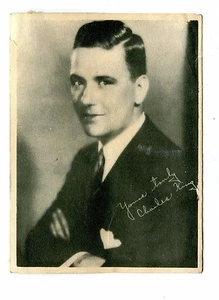 Vintage Early Movie Star Fan Photo CHARLES KING  actor printed signature  - Picture 1 of 2