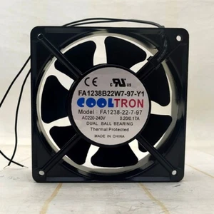 1 PCS COOLTRON Fan FA1238B22W7-97-Y1 220V 12038 12CM 7 blades Aluminum frame - Bild 1 von 2