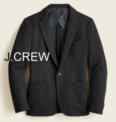 JCREW Blazer Gris Oscuro Chaqueta Informal Carbón Grande L 40 Traje Lana Punto Cárdigan Foto 1 de 4